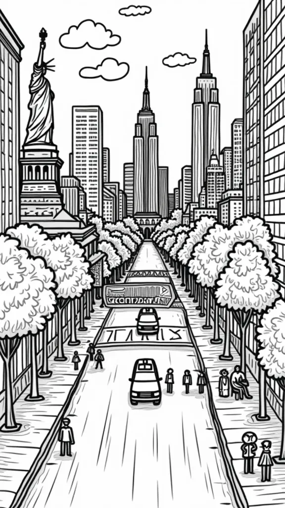 coloriage de New York City